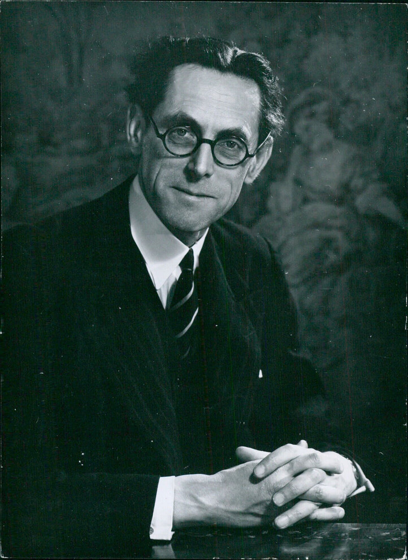 Hon. Denys Burton Buckley, MBE, Treasury Junior Counsel (Chancery) since 1949, is pictured in a portrait study by Armstrong Jones. - Vintage Photograph