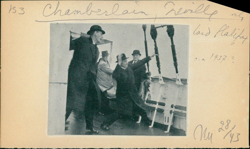 Chamberlain and Hali Nalifal, 1937 - Vintage Photograph