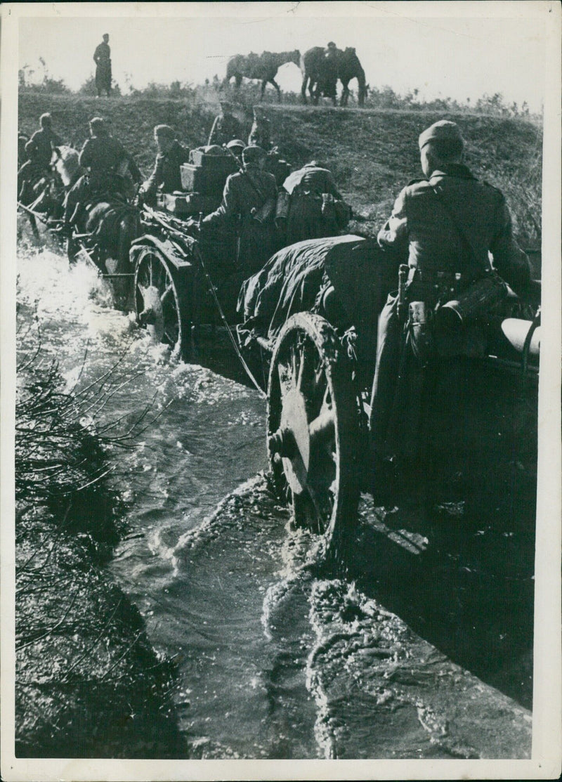 German soldiers on the march - Vintage Photograph