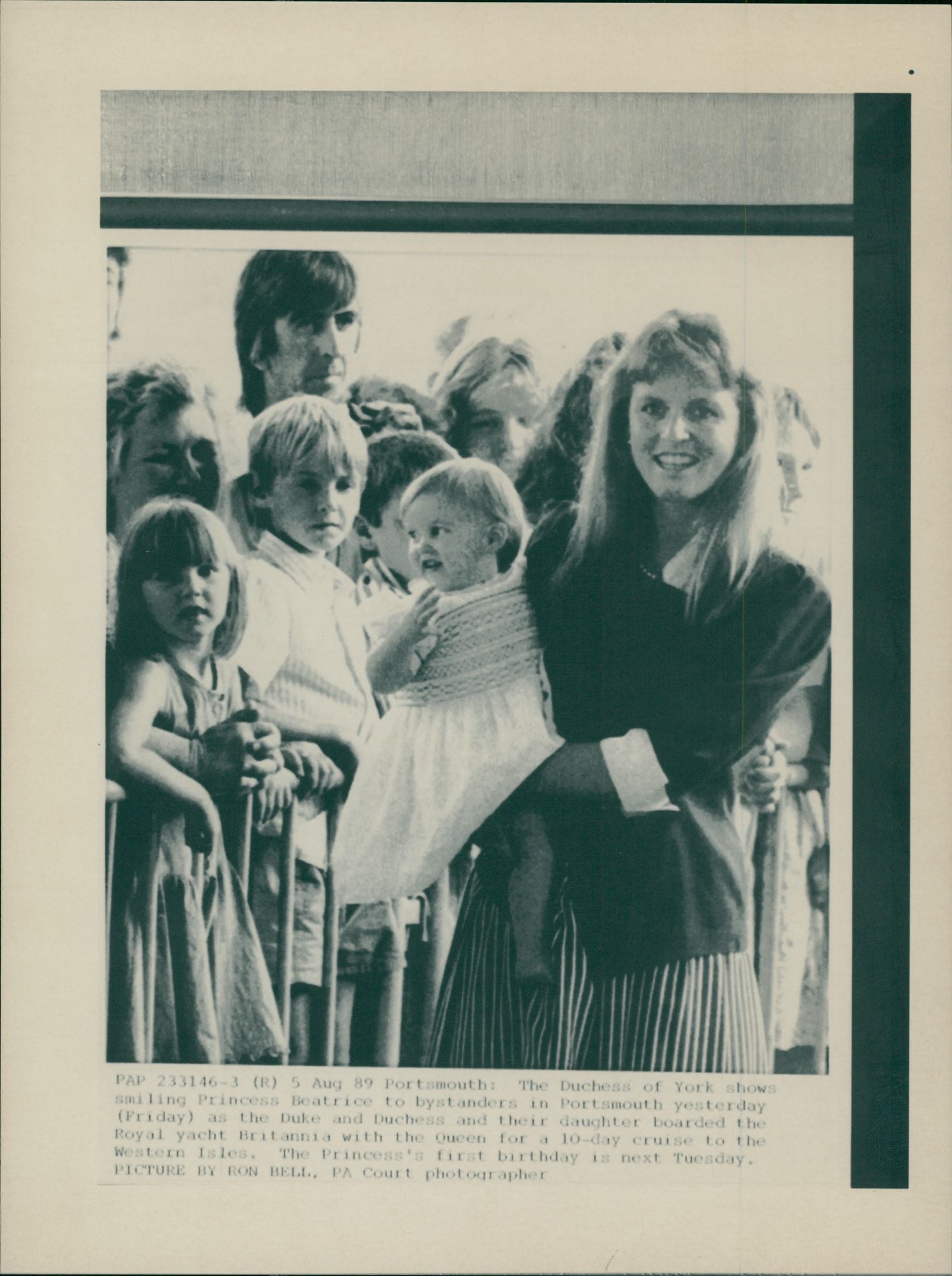 Princess Beatrice with her mother Sarah Duchess of York Vintage Pho