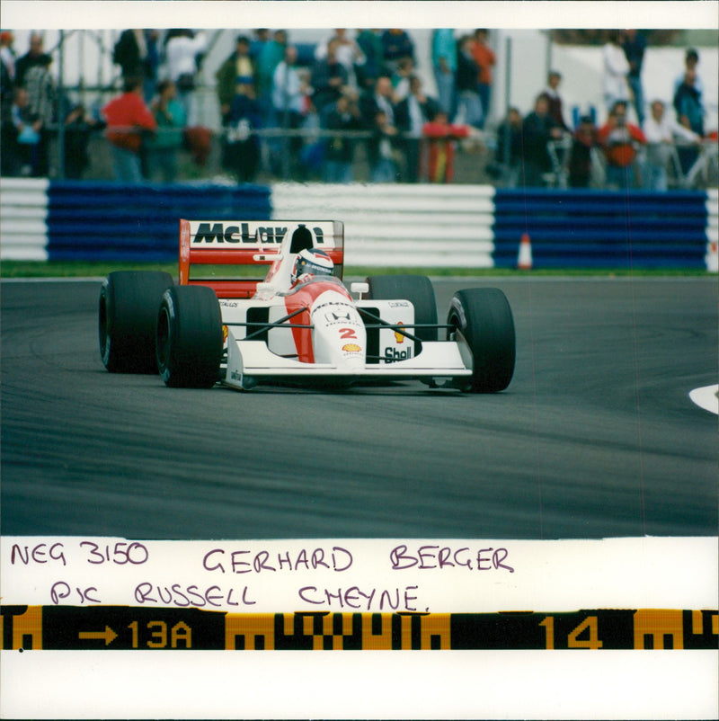 Gerhard Berger Austrian racing driver. - Vintage Photograph