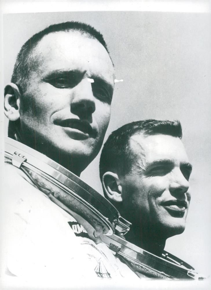 Gemini 8. Astronauts Neil Armstrong and David Scott - Vintage Photograph