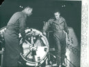The astronauts John W. Young and Virgil Grissom aboard the USS Intrepid - Vintage Photograph