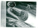 Illustration of Edward H. White II's spacecraft on Gemini - Vintage Photograph