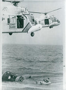 Astronaut Edward H. White is rescued after landing in the Gulf of Mexico - Vintage Photograph