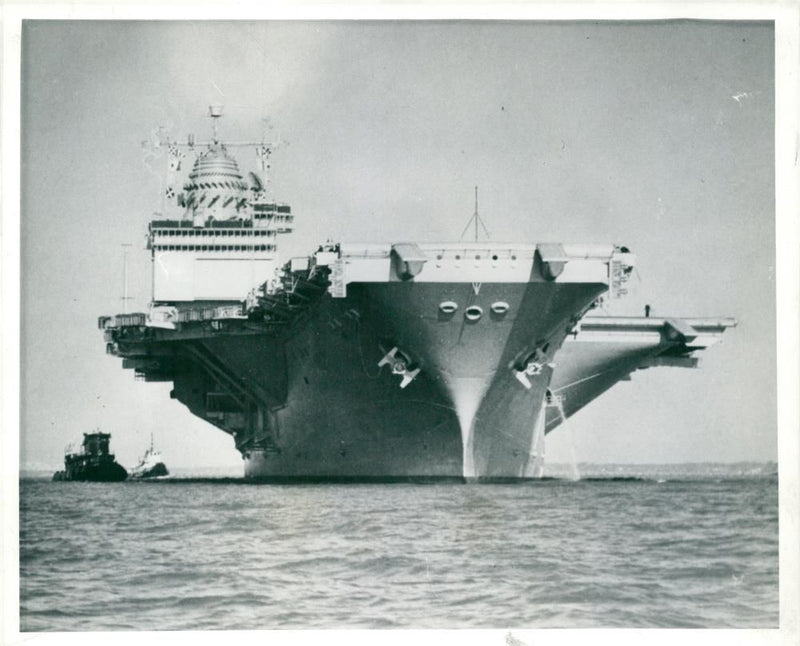 A America's nuclear-powered aircraft carrier enerprise. - Vintage Photograph