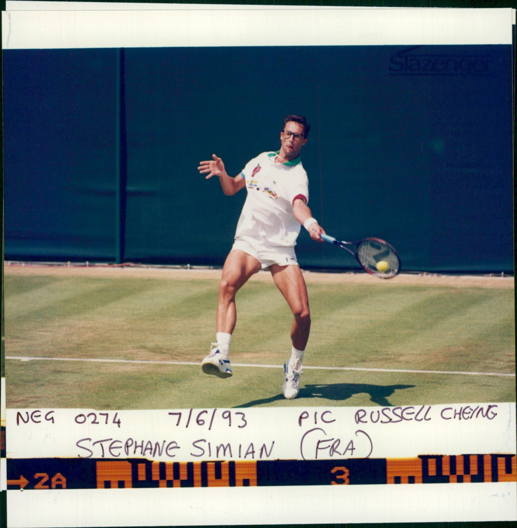 Stéphane Simian Tennis player Vintage Photograph