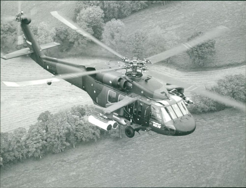 Sikorsky black hawk helicopter aircraft: westland black hawk. - Vintage Photograph