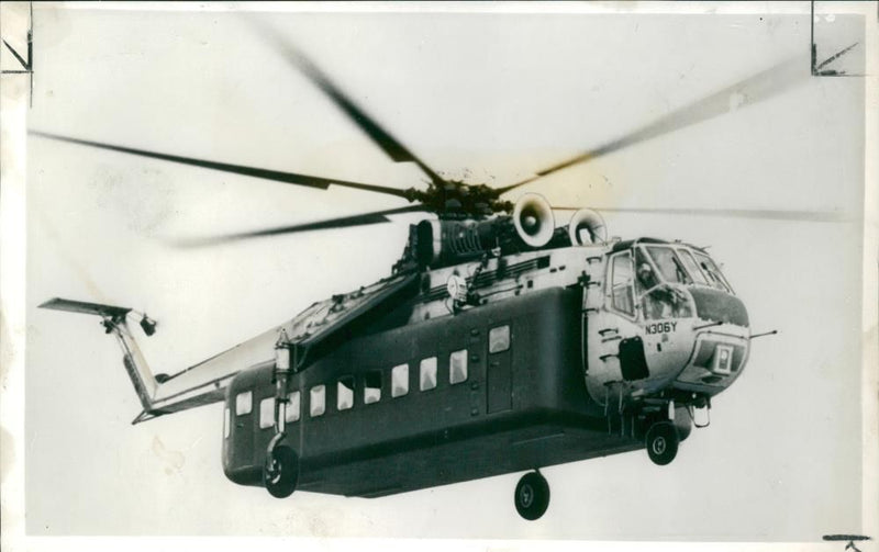 The Sikorsky S-64:skyring carrying an all purpose cargo and personnel. - Vintage Photograph