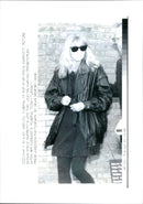 Steve Marriott's wife Toni during her husband's funeral - Vintage Photograph