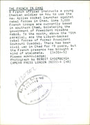 French officer instructs a young Chadian soldier. - Vintage Photograph