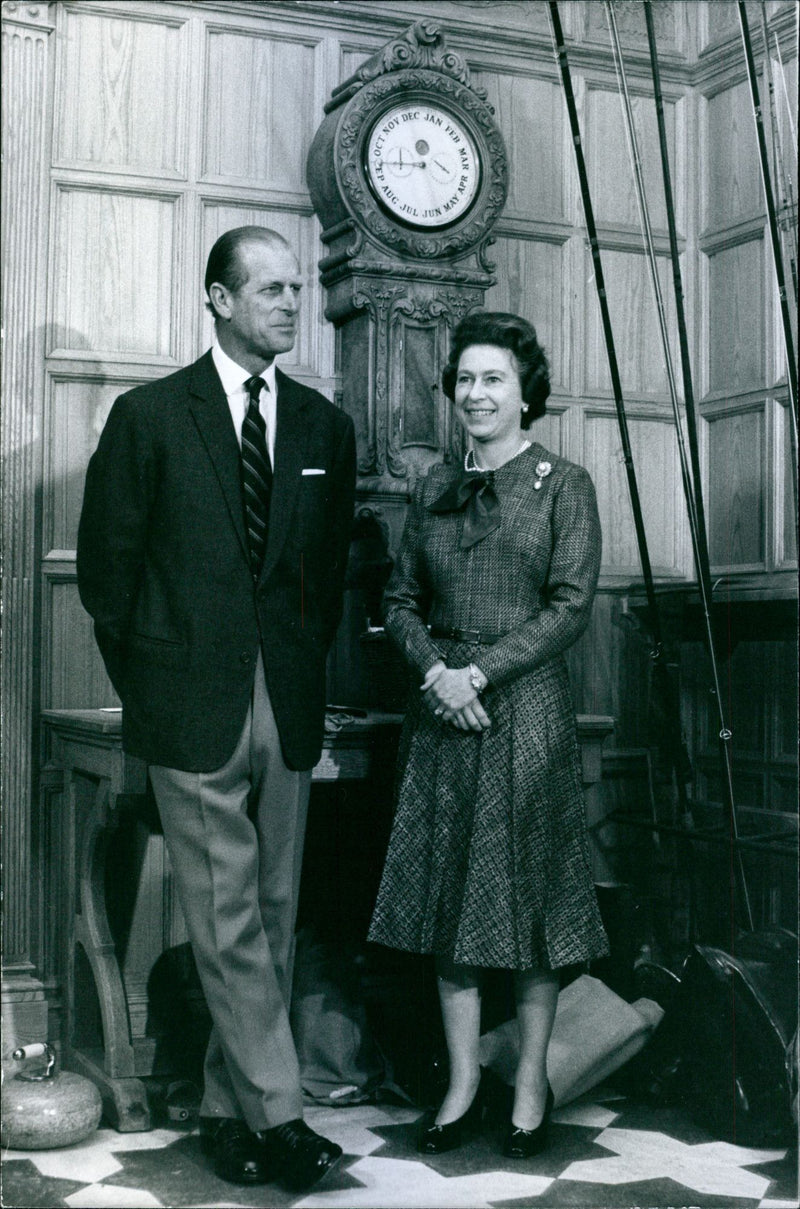 Queen Elizabeth II and Duke of Edinburgh at Balmoral Estate - Vintage Photograph