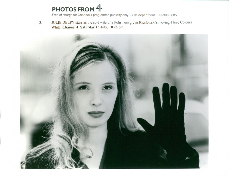 American-French actress Julie Delpy in "Three Colours White" - Vintage Photograph