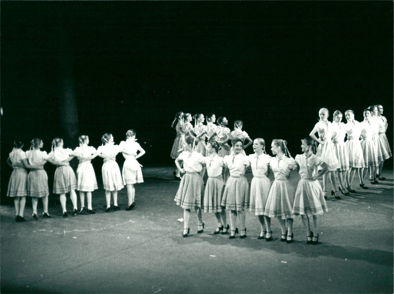 140 students from the Opera's Ballet Life School and the Opera Ballet in Chance to Dance at the RiddarfjÃ¤rds Theater Munich Munich Brewery - Vintage Photograph