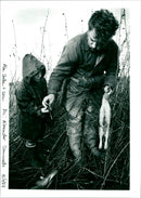 Rabbit Hunting - Vintage Photograph