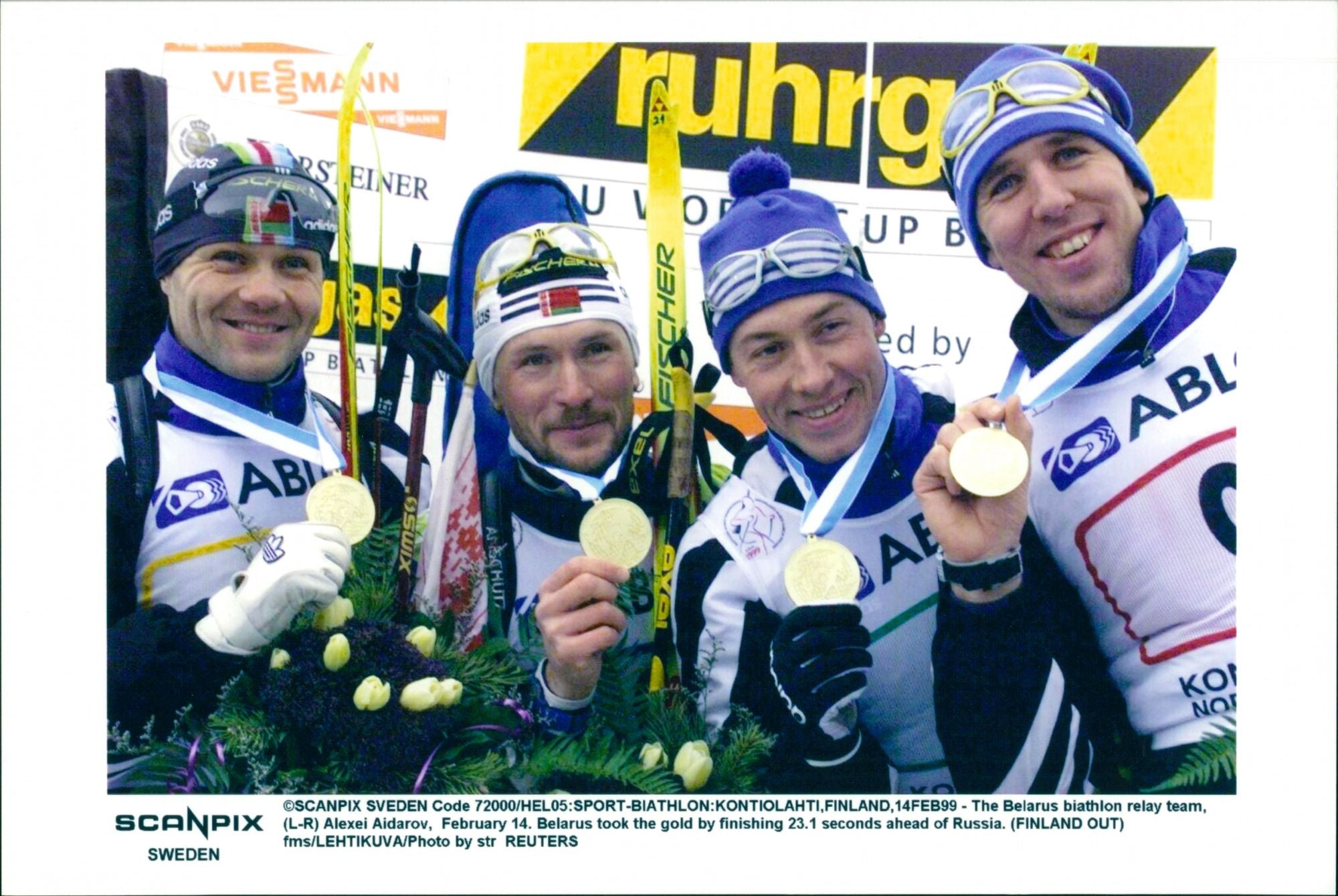 Alexei Aidarov and Relay Team Vintage Photograph