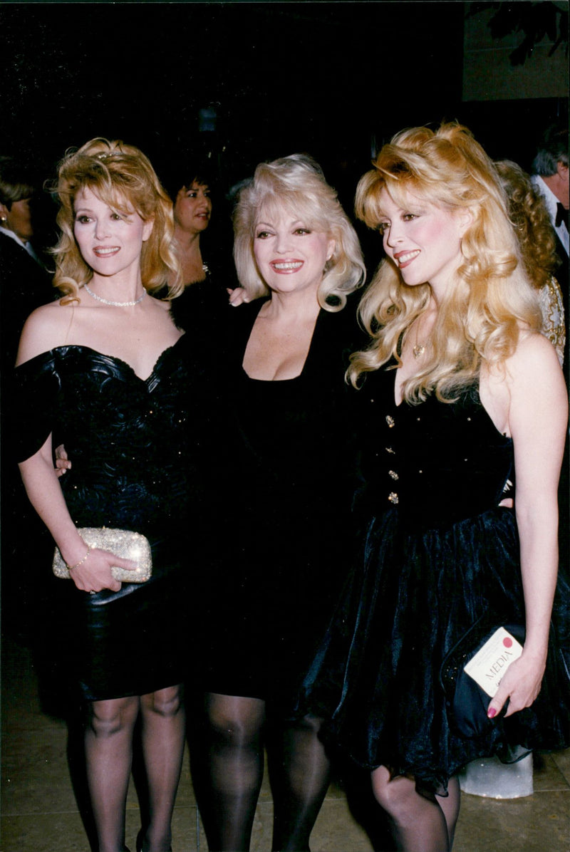 Audrey Landers and Judy Landers with their mother. - Vintage Photograph