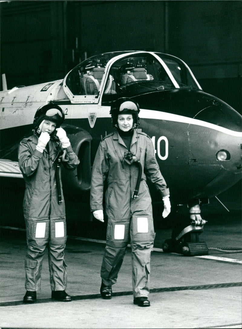 Flight Lieutenants Sally Cox and Julie Gibson - Vintage Photograph