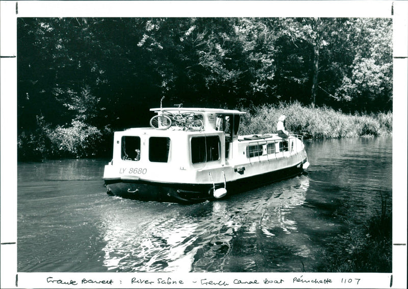 French Canal Boat - Vintage Photograph
