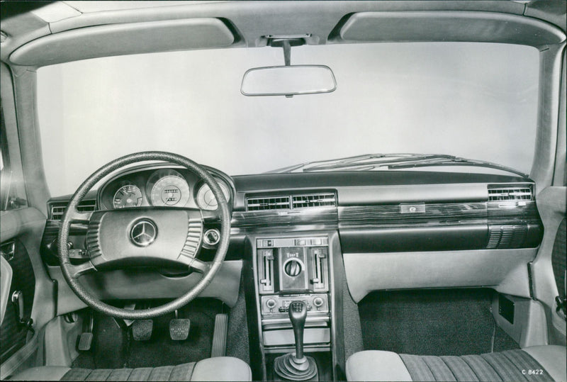 Steering Wheel and Dashboard of Mercedes-Benz 280 S,280 SE and 350 SE - Vintage Photograph