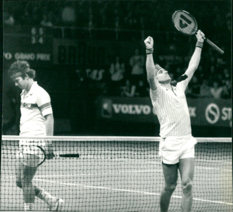 Björn Borg won the Stockholm Open against John McEnroe - Vintage Photograph
