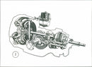 A view of Volkswagen 1600 engine - Vintage Photograph