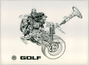 Technical drawing of 1983 Volkswagen Golf - Vintage Photograph