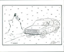 Volkswagen comedy cartoons and comics - Vintage Photograph