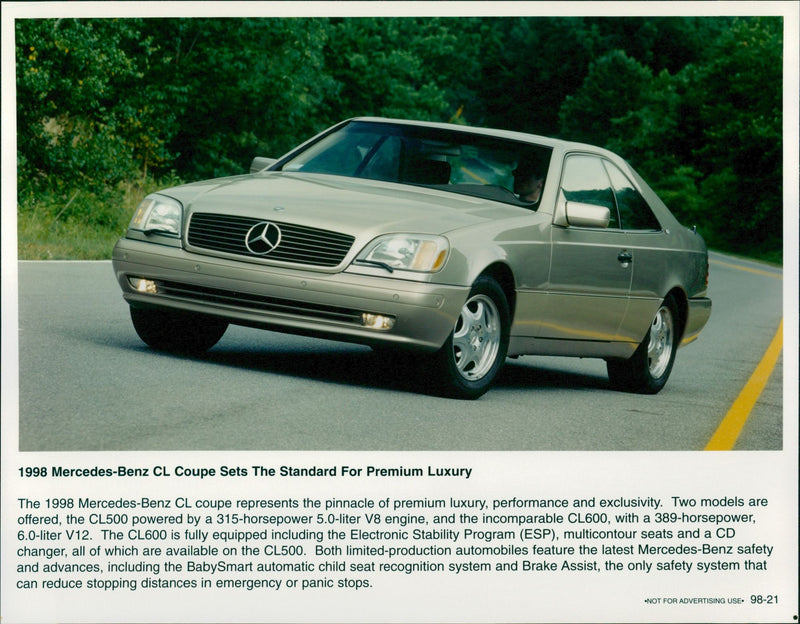 1998 Mercedes-Benz CL Coupe - Vintage Photograph
