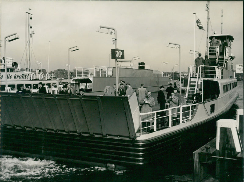 A ferry boat. - Vintage Photograph