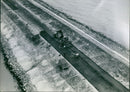 Aerial view of a landing-strip - Vintage Photograph