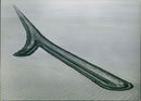 Aerial view of a landing-strip - Vintage Photograph