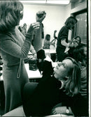 Flight attendants at the first aid course - Vintage Photograph