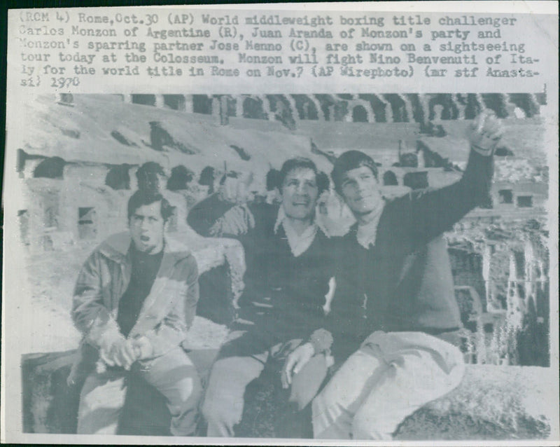 Carlos Monzon, Jose Kenno and Juan Aranda - Vintage Photograph