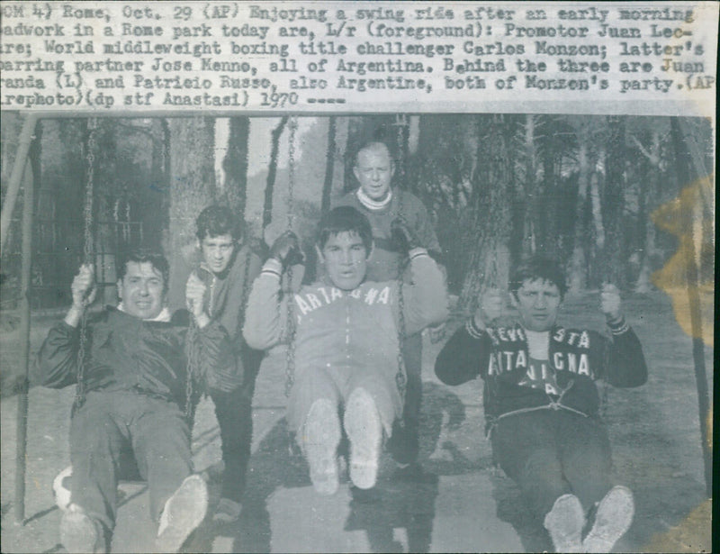 Juan Lecare, Carlos Monzon, Jose Kenno, Juan Aranda and Patricio Russo - Vintage Photograph