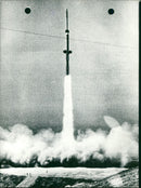 First rocket of the geophysical year. - Vintage Photograph