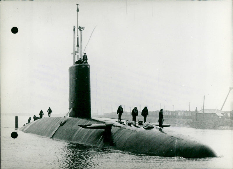 Warspite, atomic submarine for the Navy - Vintage Photograph