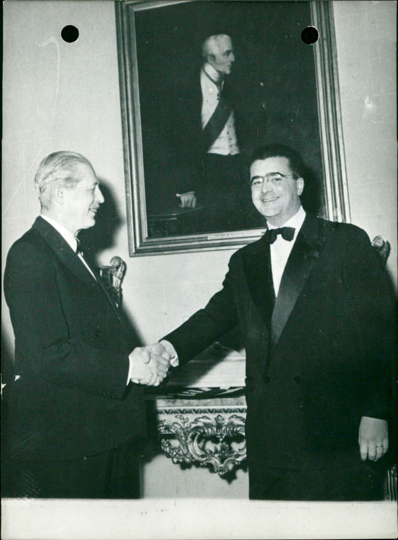 Félix Gaillard D'Aimé with Mr. Macmillan - Vintage Photograph