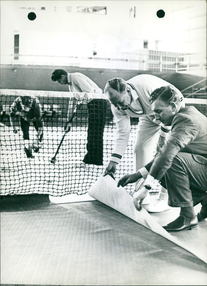 Tennis on plastic. - Vintage Photograph