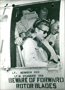 Princess Grace in a helicopter - Vintage Photograph