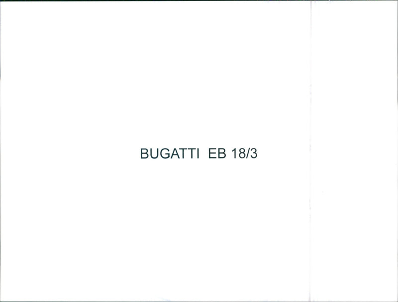 Bugatti EB 18/3 - Vintage Photograph