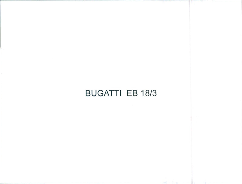 Bugatti EB 18/3 - Vintage Photograph