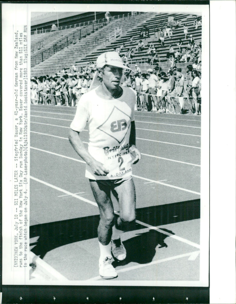 The athlete Siegfried Bauer - 6-day run New York - Vintage Photograph