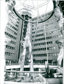 1998 PLACE BUILDING WORKERS BUROS ATRICOM LYONER STRAE FILM - Vintage Photograph