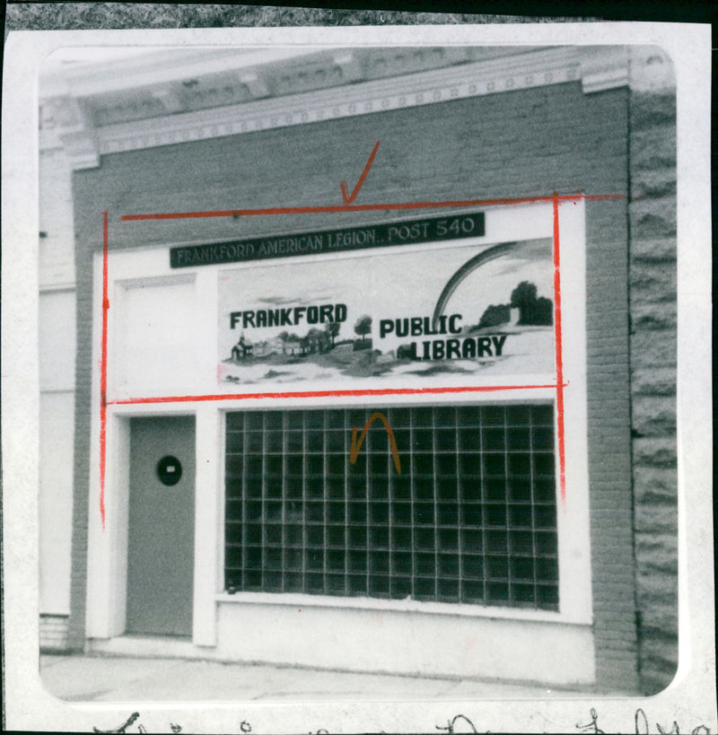1996 Bad Frankenhausen Froudfood Kissone El Sedt Libliothek 20.785 Moo 8xgo Frankford. American Legion .. Post 540 Frankford Public Library - Vintage Photograph