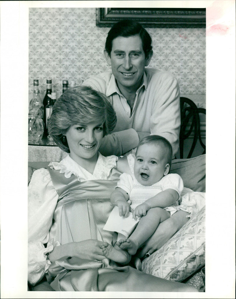 Prince William with Prince and Princess of Wales - Vintage Photograph