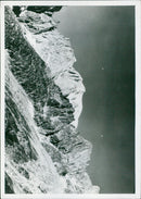 An icy view of Mont Blanc in Sweden on June 17, 1959. - Vintage Photograph