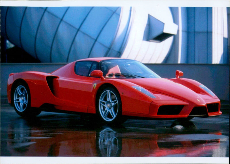 A Ferrari Enzo Ferrari fitted with Bridgestone Potenza RE050 Scuderia tyres. - Vintage Photograph