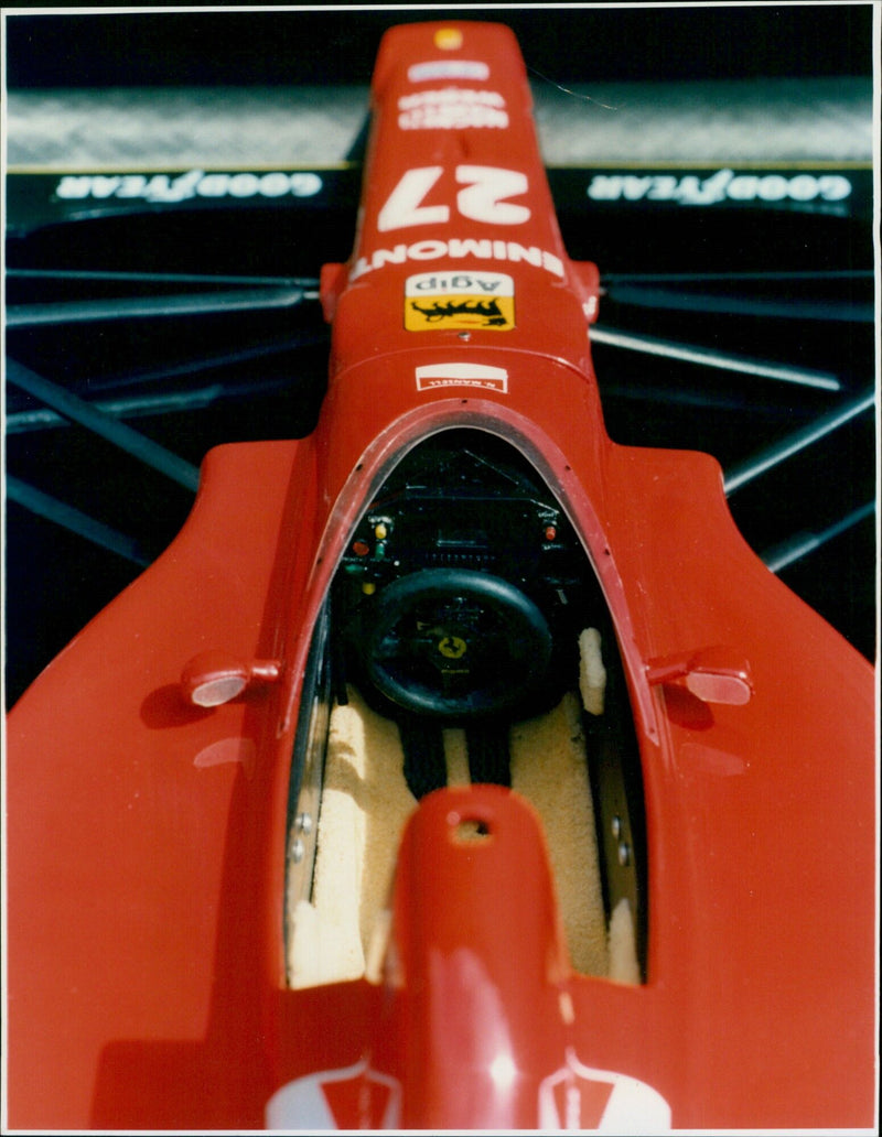 A model of the Ferrari 640 Driven by Nigel Mansell at the launch of the Orlind Design in Charlonly. - Vintage Photograph