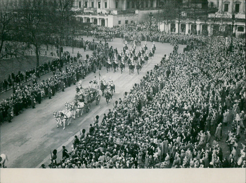 The State Opening of Parliament by Queen Elizabeth II - Vintage Photograph